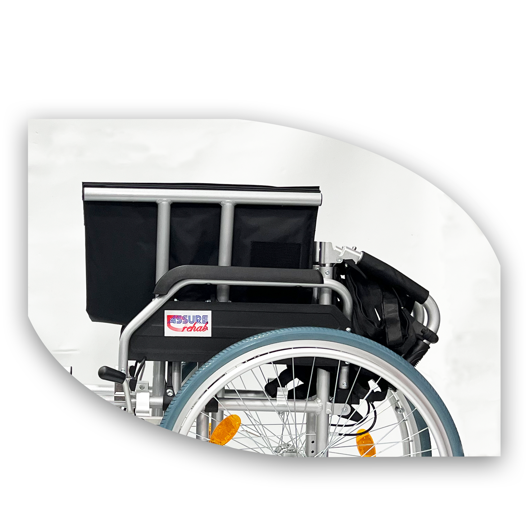 assure rehab bariatric aluminium detachable wheelchair